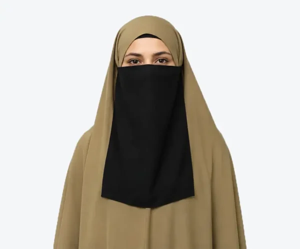 Trending Black Half Nose Piece Hijab
